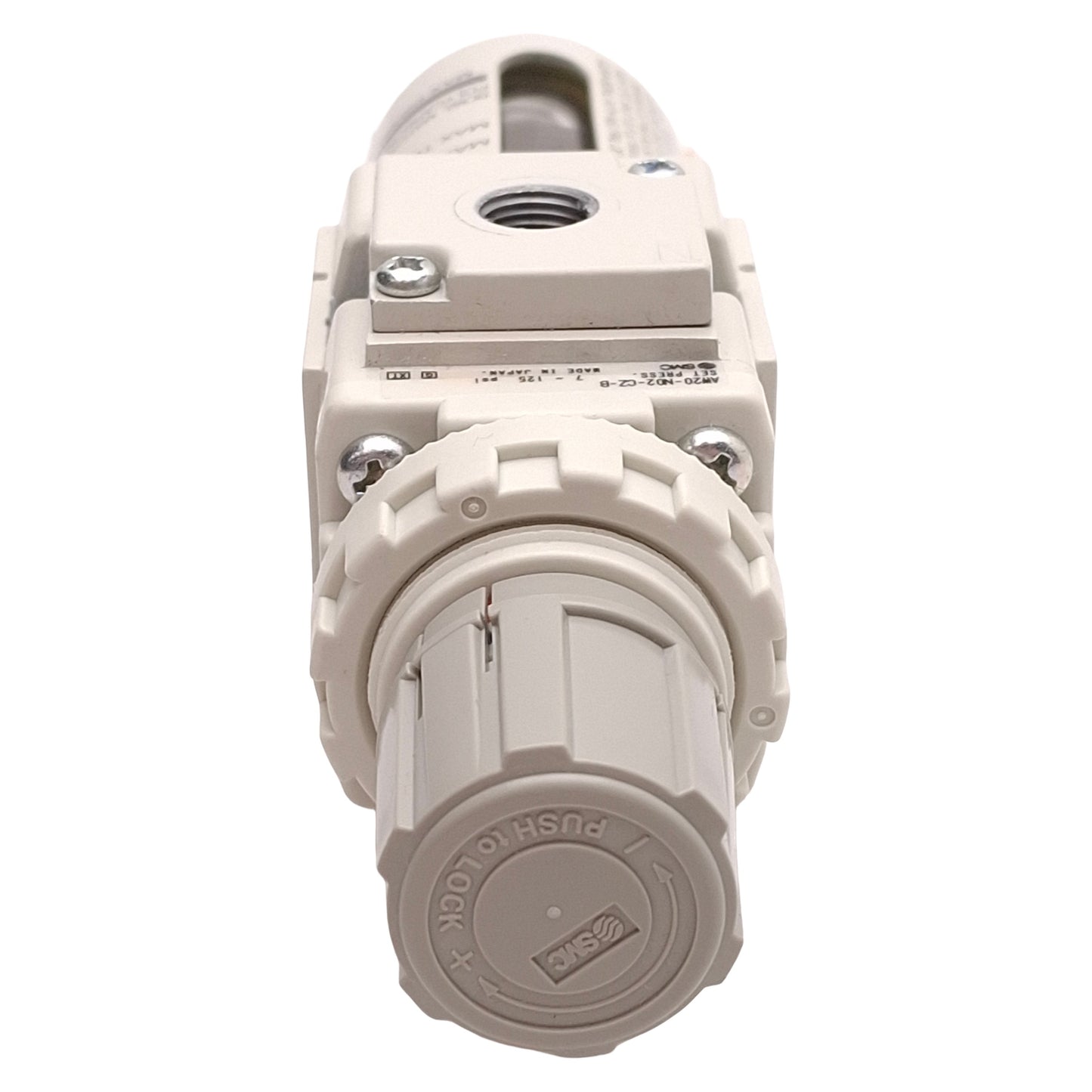 Used SMC AW20-N02-CZ-B Pneumatic Filter Regulator, 5µm, 7-125psi Set, 1/4in NPT