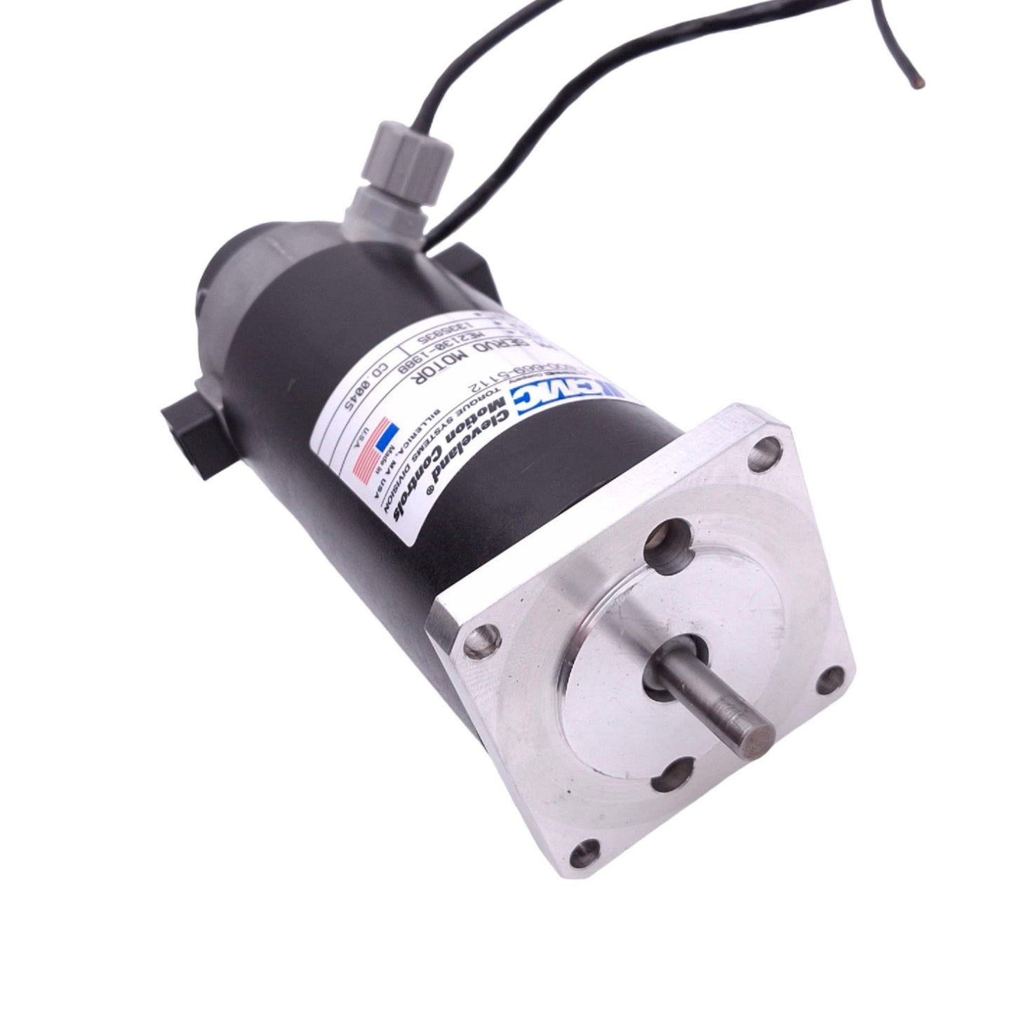 Used CMC ME2130-198B PM DC Servo Motor w/ Encoder, ø1/4" Shaft, NEMA 23, 6500rpm, 48V