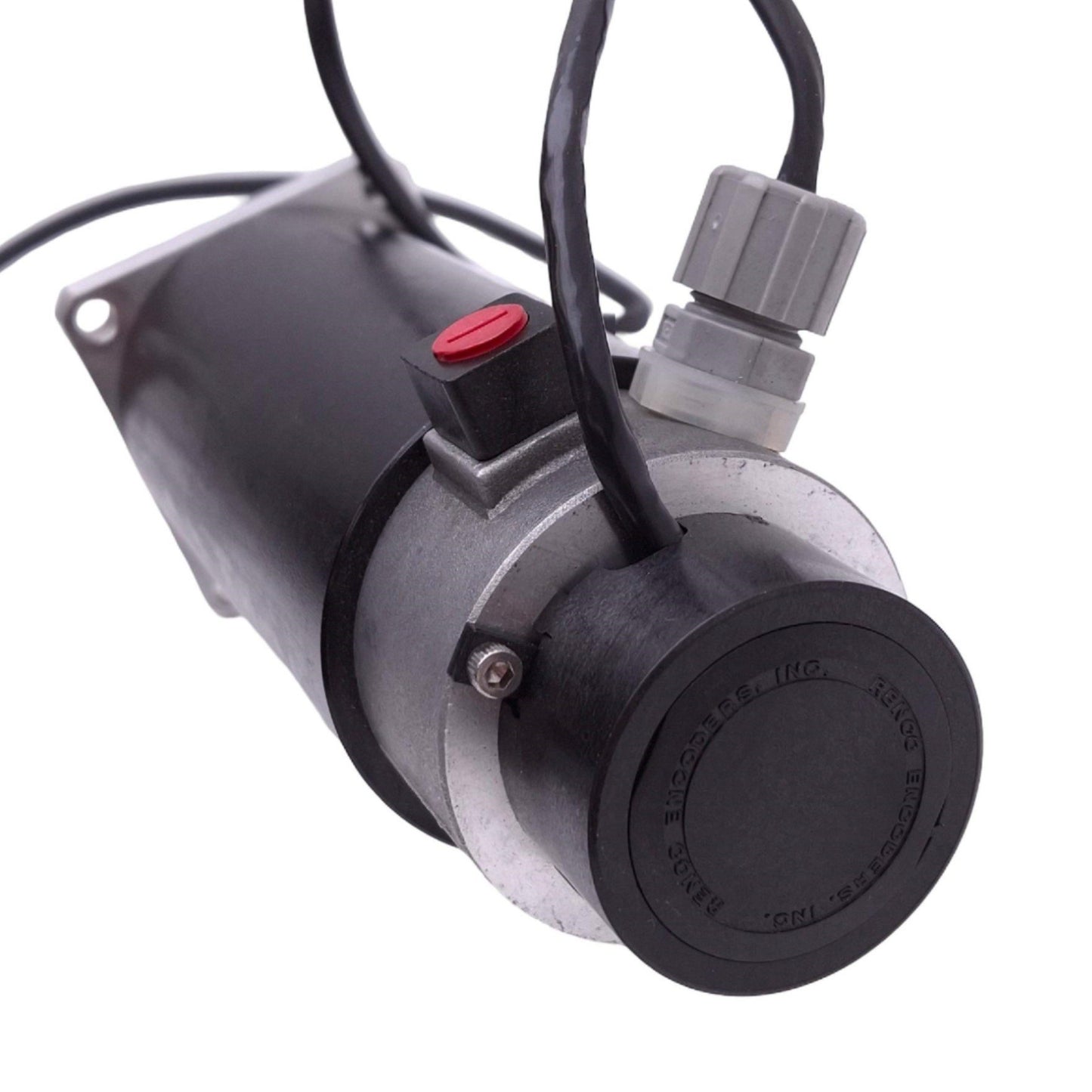 Used CMC ME2130-198B PM DC Servo Motor w/ Encoder, ø1/4" Shaft, NEMA 23, 6500rpm, 48V