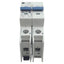 Used Allen Bradley 1489-A2C060 Circuit Breaker, 2-Pole, 6A 480Y/277VAC, DIN Rail