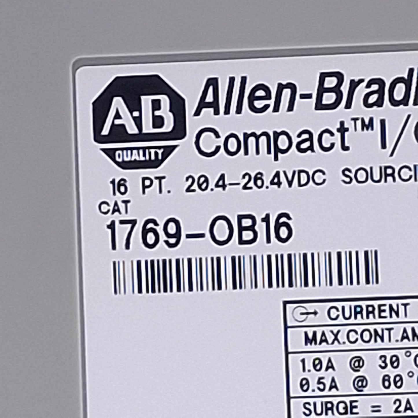 Used Allen Bradley 1769-OB16 Compact Solid State PLC Output Module 16-Point, 24VDC