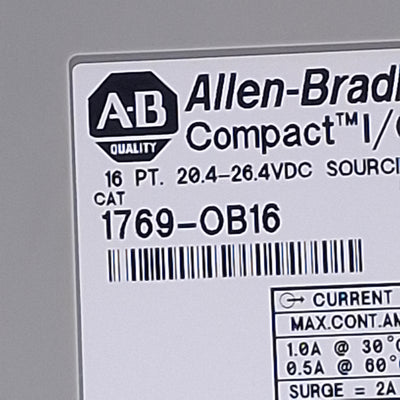 Used Allen Bradley 1769-OB16 Compact Solid State PLC Output Module 16-Point, 24VDC