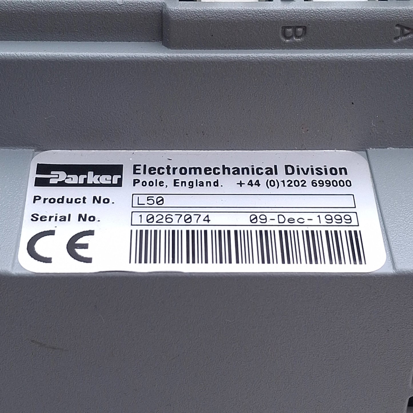Used Parker L50 Stepper Drive, Supply: 36-55VAC 48-75VDC, 200kHz at 4000 steps/rev