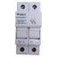Used Lot of 4 Ferraz Shawmut USCC2 Fuse Holder 2 Pole, 600V, 30AMP, 35mm DIN