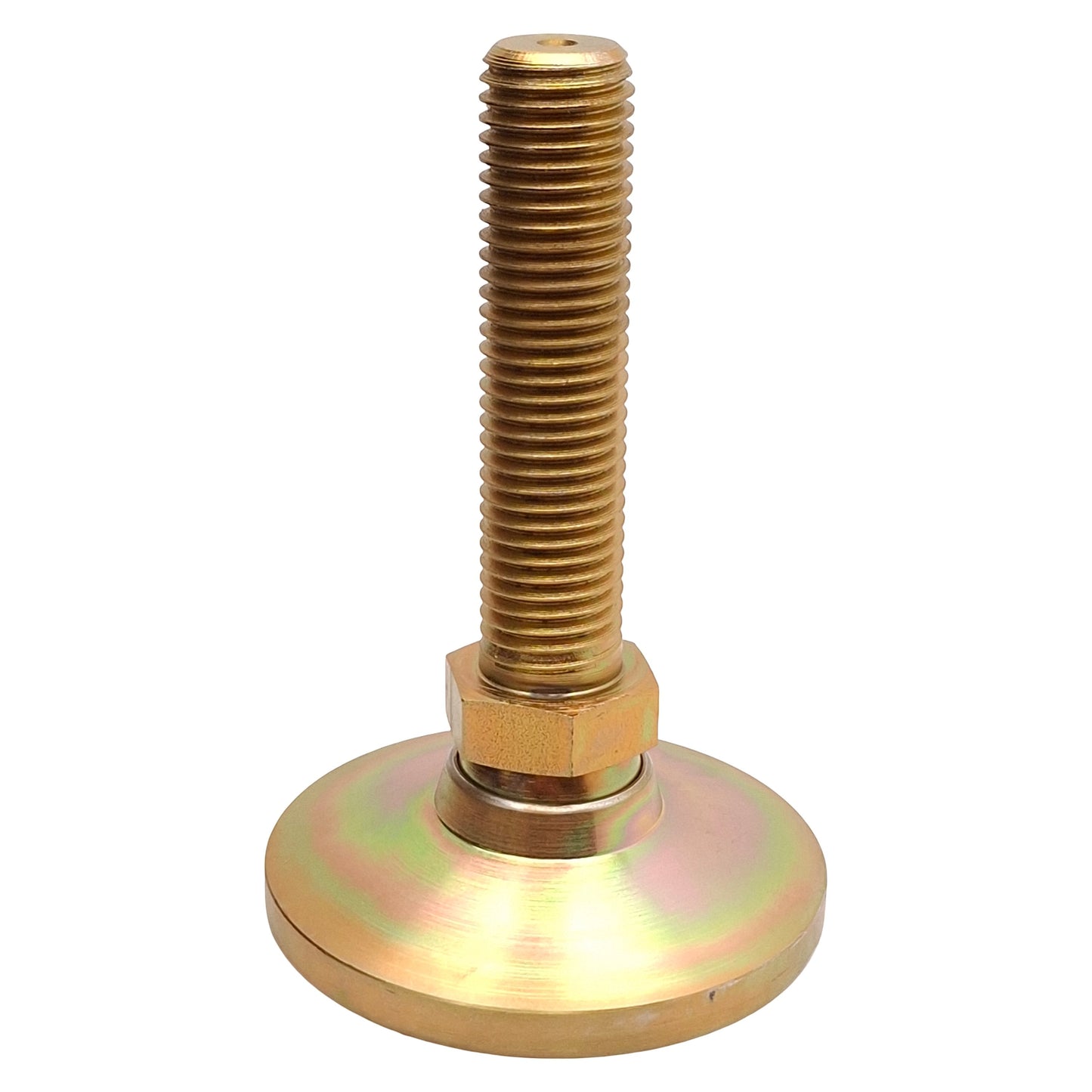 Used Stud Mount Machine Leveling Foot, 1in-8 Thread, 6in Height, ø4in Base, Steel