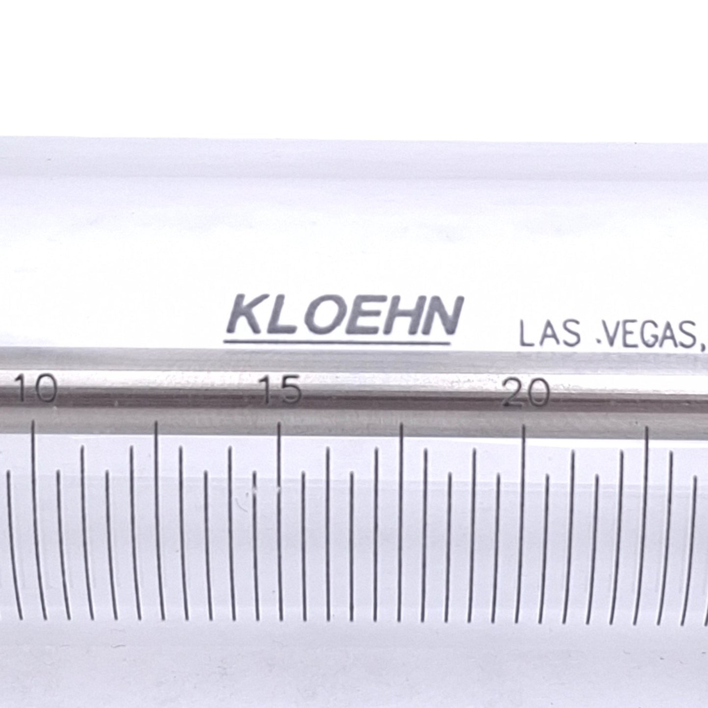 Used Kloehn 17601 Pump Syringe For V6 Pumps, 25mL Capacity, 1/4-20 Thread