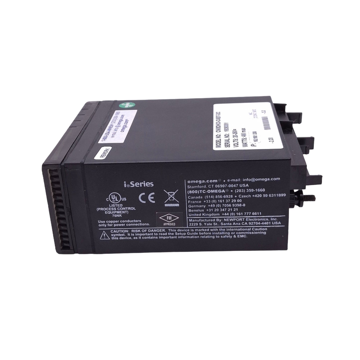 Used Omega CNi8DH33-C4EIT-DC Temperature Controller, 20-36VDC, 1/8 DIN