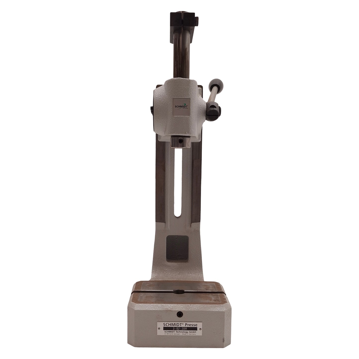 Used Schmidt Presses 3-02-2011 Toggle Press 12kN, 60mm Stroke, 2.5kg Capacity