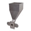 Used Stainless Steel 90 Degree Material Hopper With Latch, 132mm x 132mm Inlet
