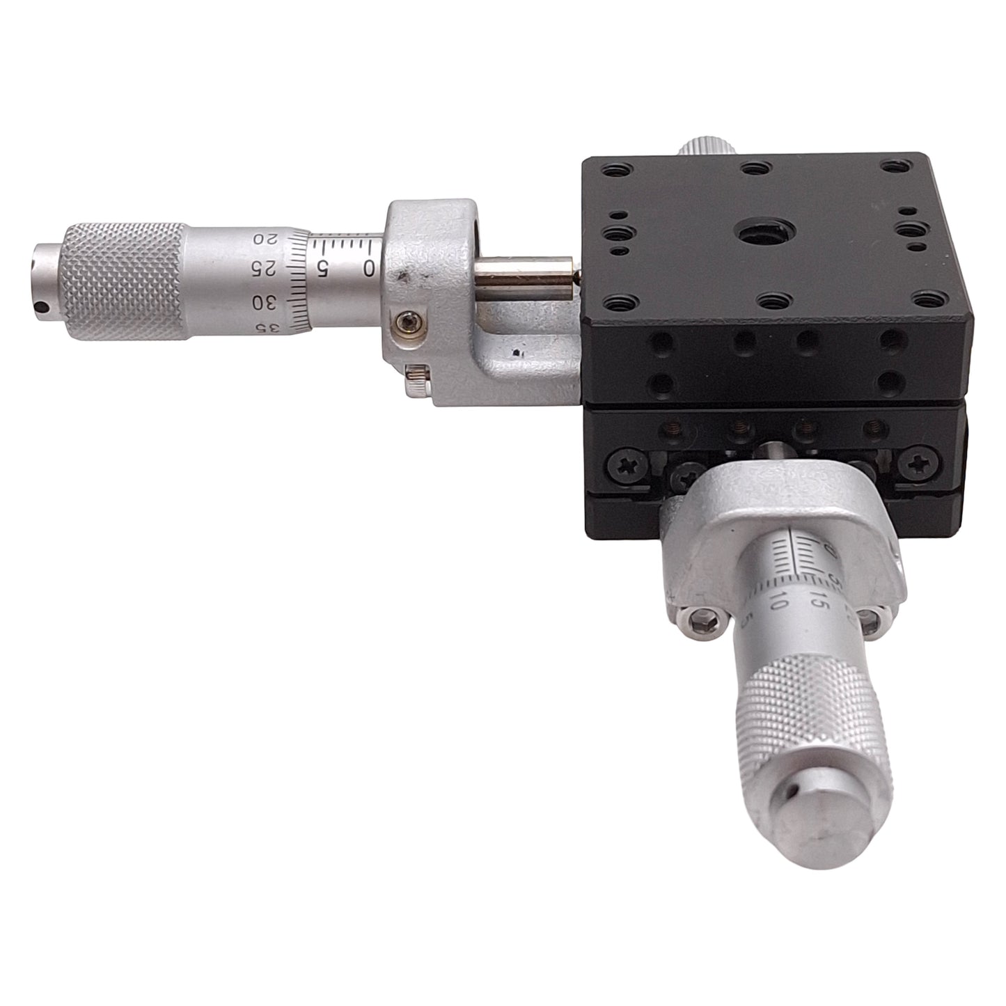Used OptoSigma TSD-402CUU XY-Axis Micrometer Stage, 40mm x 40mm, ±6.5mm Travel, 6-32
