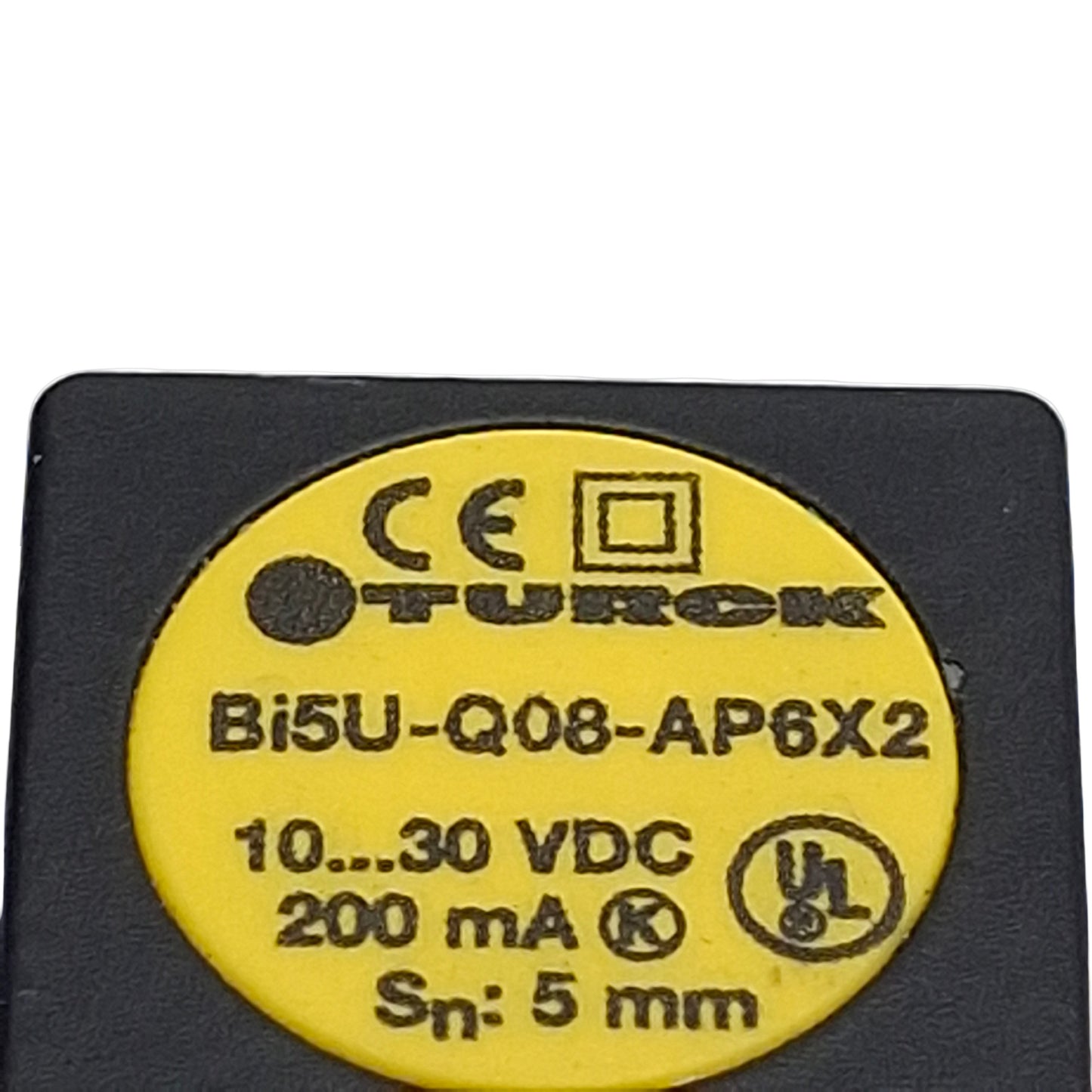 Used Turck BI5U-Q08-AP6X2-0.2-PSG3 Inductive Sensor, PNP NO, 5mm Range, 3-Pin M8
