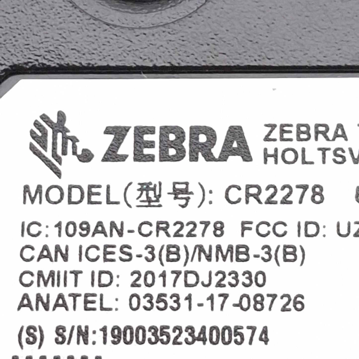 Used Zebra DS2278-SR00007ZZWW Barcode Scanner w/ Cradle, 1D/2D Codes, Wireless