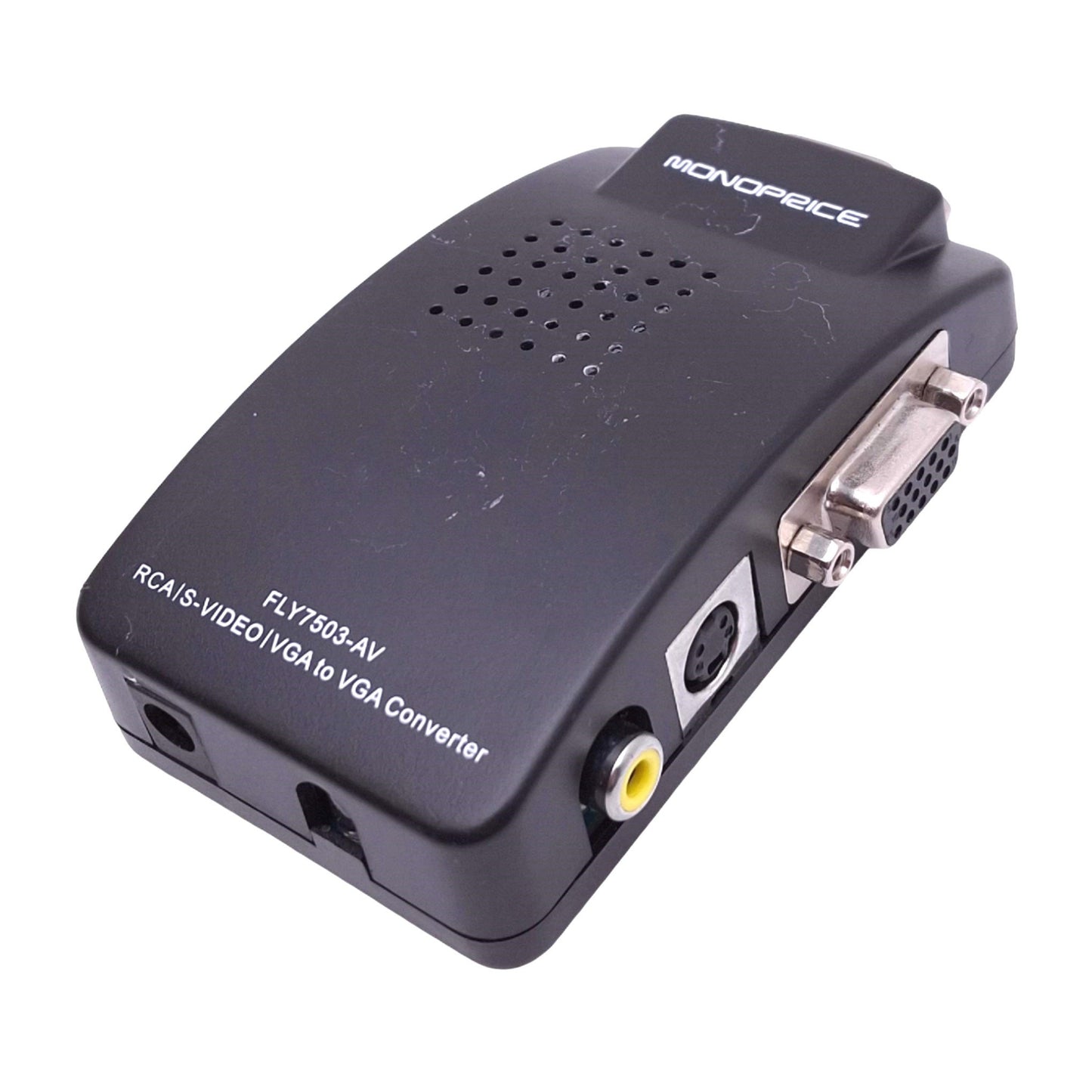 Used Monoprice FLY7503-AV Video Converter, RCA S-Video VGA Input, VGA Output