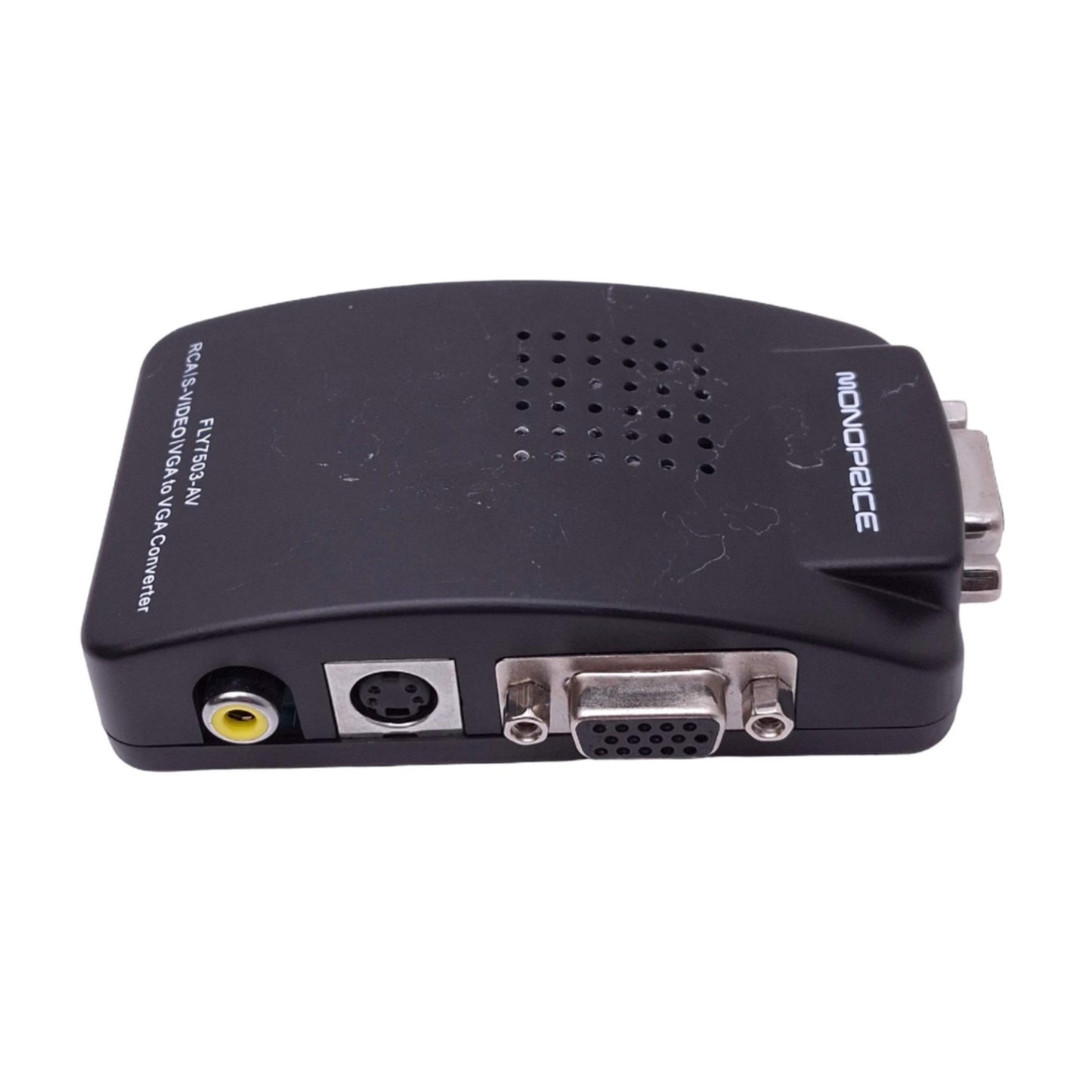 Used Monoprice FLY7503-AV Video Converter, RCA S-Video VGA Input, VGA Output