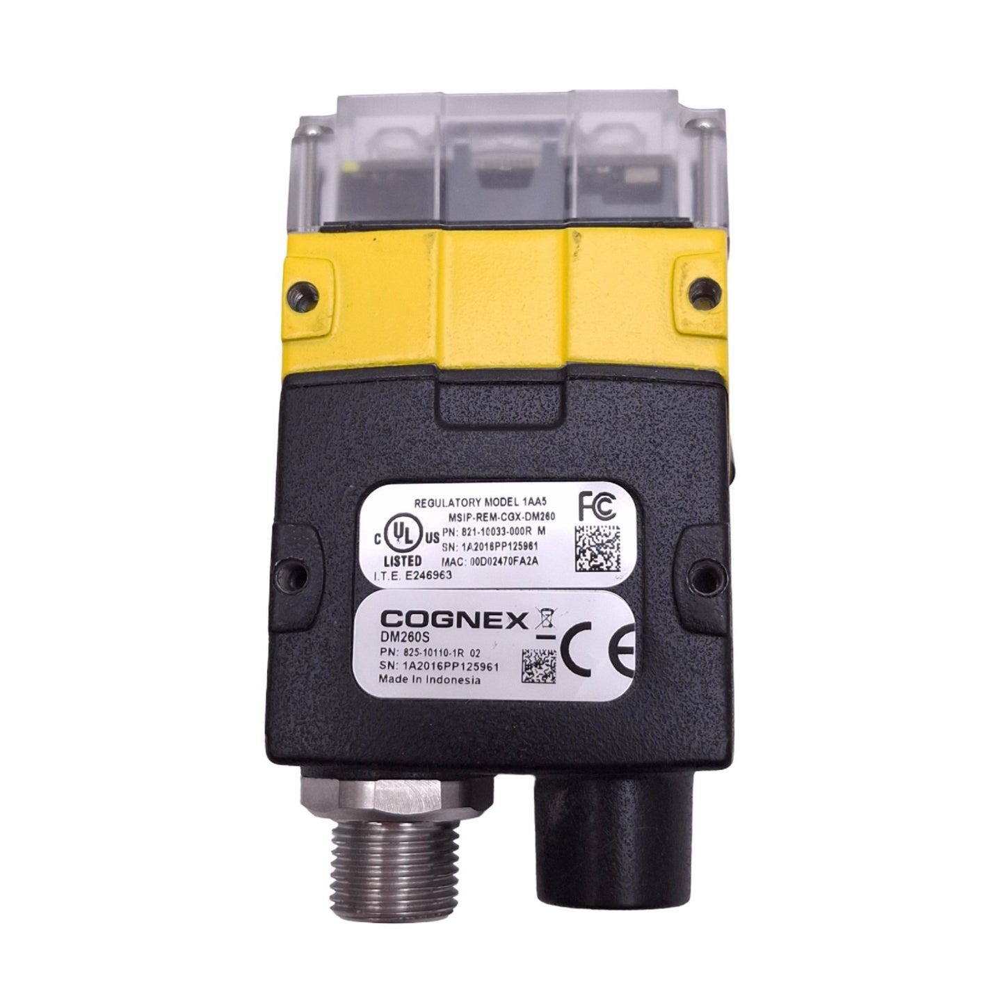 Used Cognex 825-10110-1R DM260S DataMan Barcode Scanner, 2DMax, 752x480, PoE 24VDC