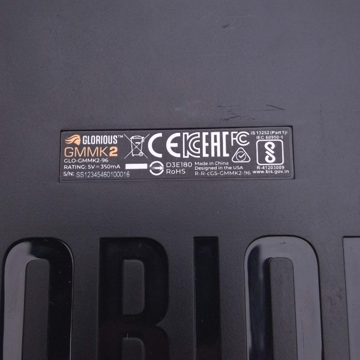 Used Glorious GLO-GMMK2-96 RGB Mechanical Keyboard, 99-Key 96%, USB-C, Programmable