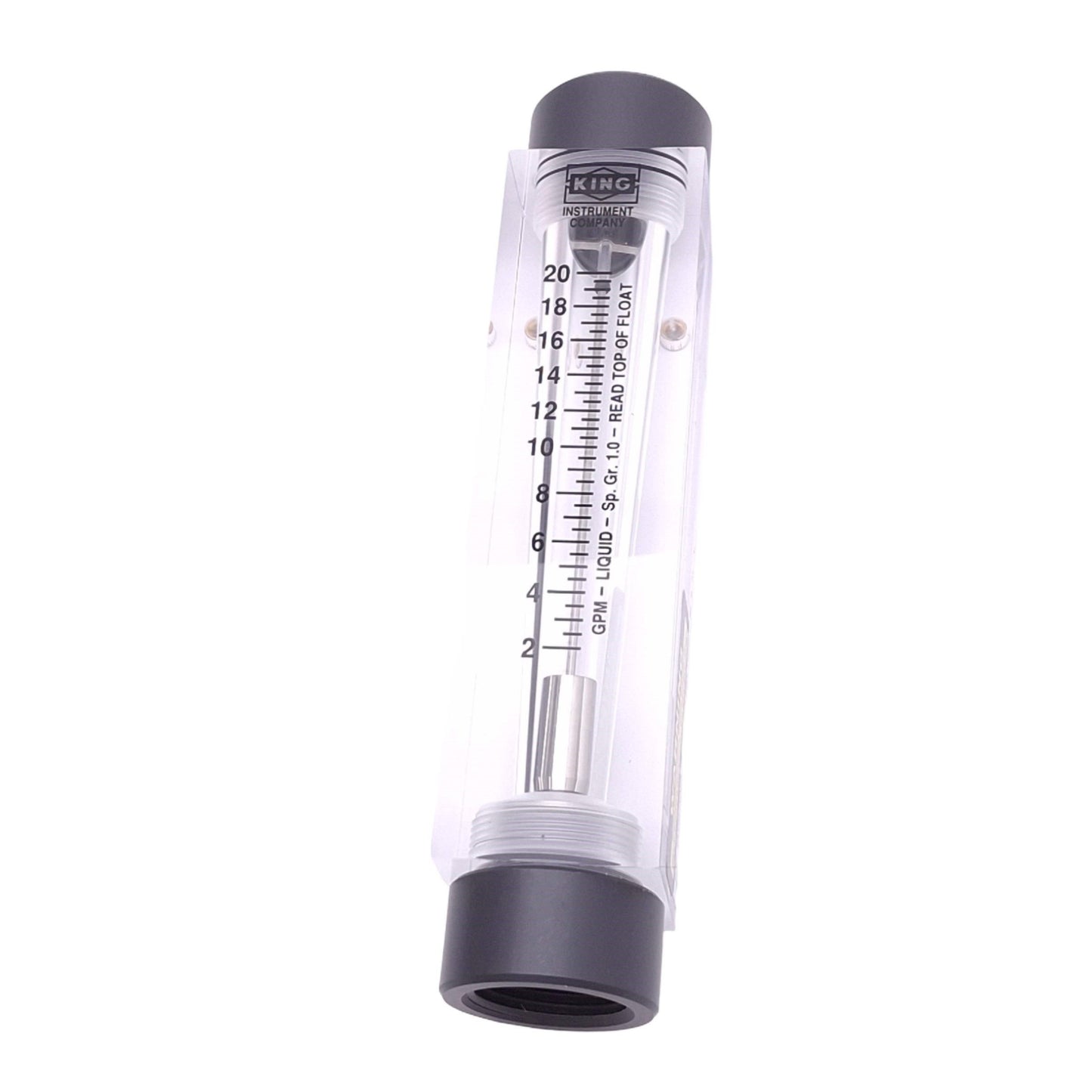 New King Instrument 7510216A06 Flowmeter, 2-20Gpm Range, 1in NPT, 125psi Max