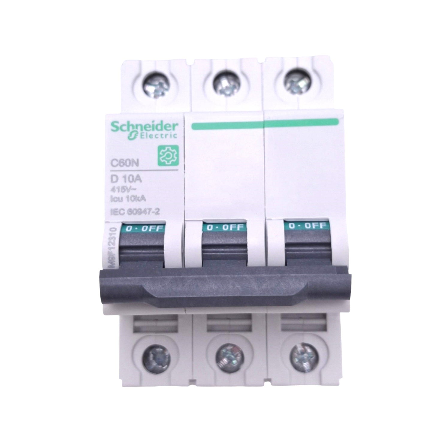 New – Open box Schneider Electric M9F12310 Circuit Breaker, 3-Pole 10A, 415VAC Max, DIN Rail