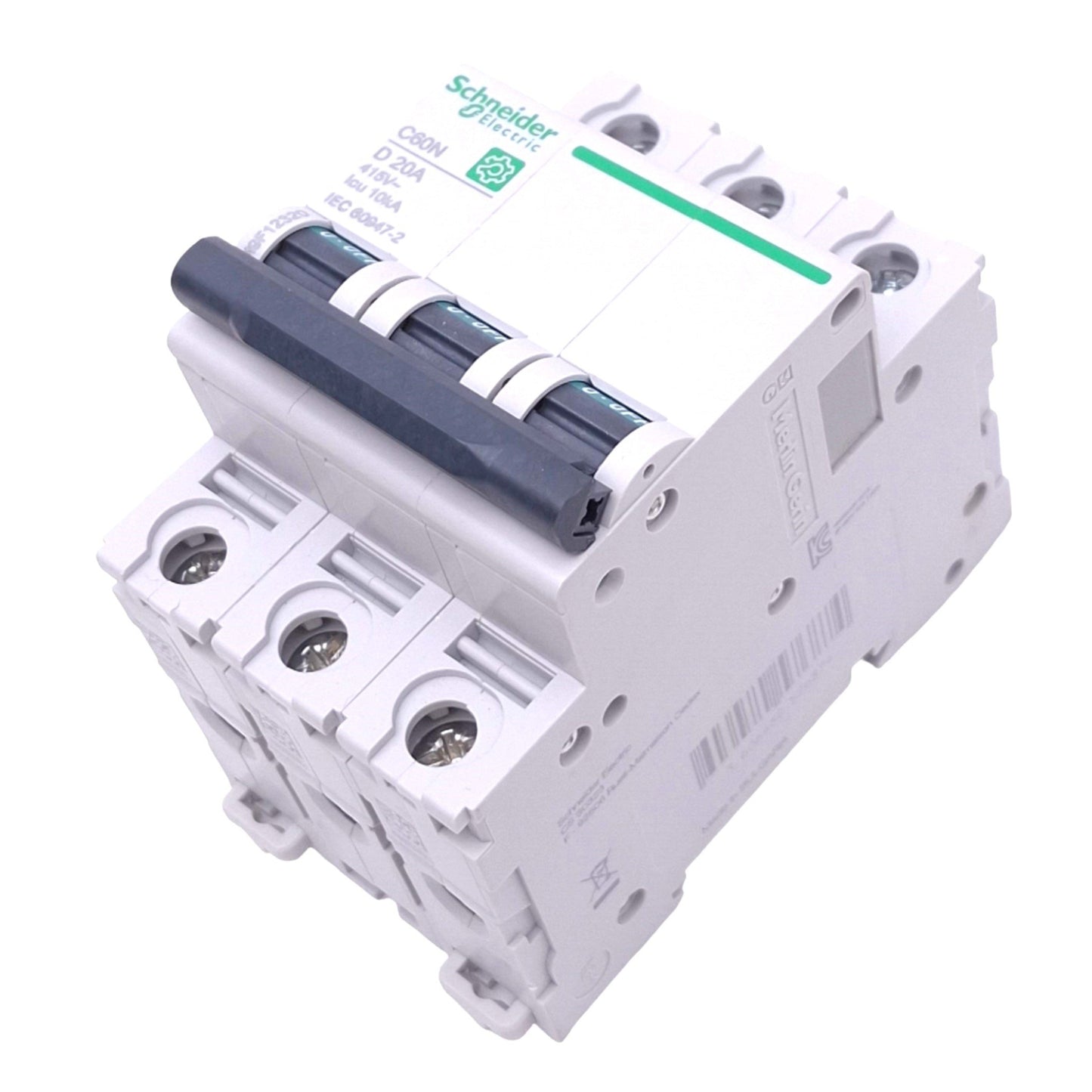 New – Open box Schneider Electric M9F12320 Circuit Breaker, 3-Pole 20A, 415VAC Max, DIN Rail
