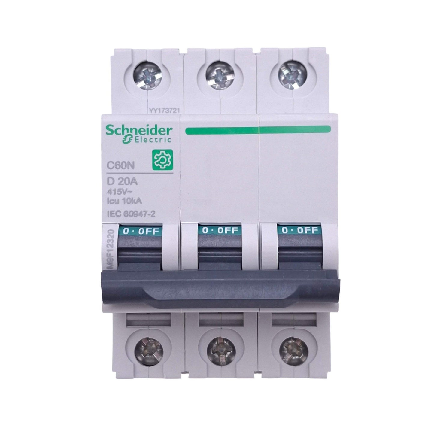New – Open box Schneider Electric M9F12320 Circuit Breaker, 3-Pole 20A, 415VAC Max, DIN Rail