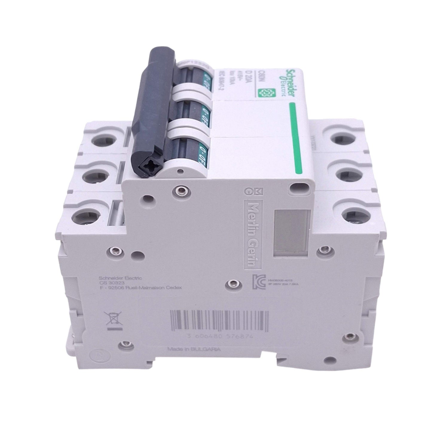 New – Open box Schneider Electric M9F12320 Circuit Breaker, 3-Pole 20A, 415VAC Max, DIN Rail