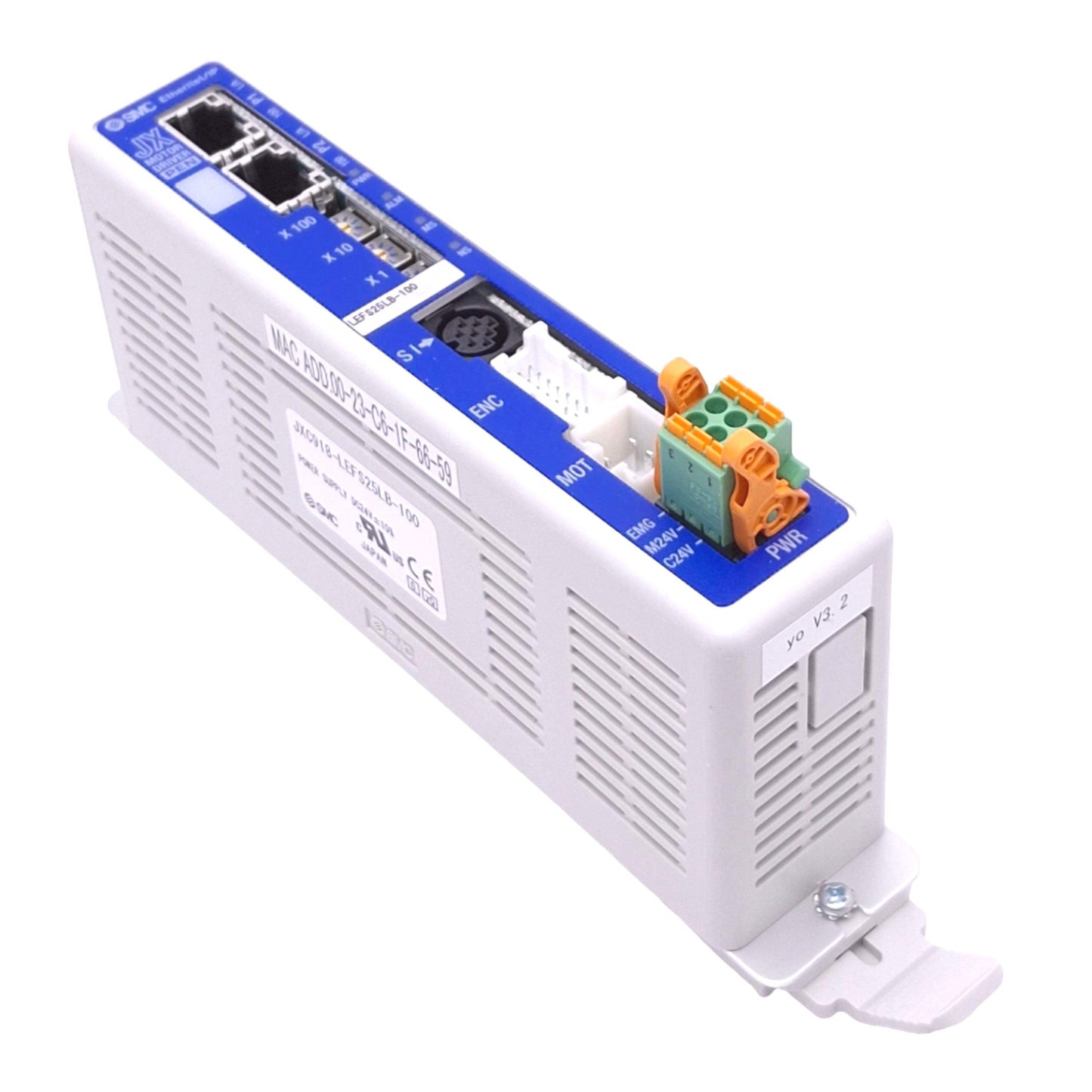 Used SMC JXC918-LEFS25LB-100 Electric Actuator Controller for LEFS25LB-100, 24VDC