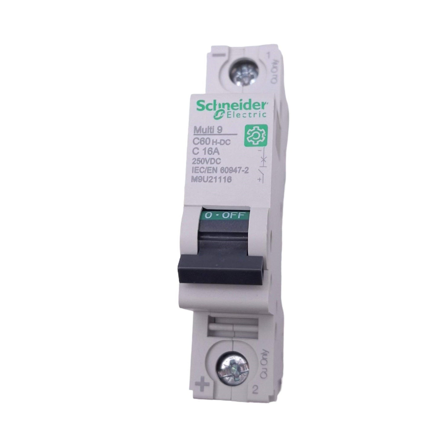 New – Open box Schneider Electric M9U21116 Circuit Breaker, 1-Pole 16A, 250VDC Max, DIN Rail