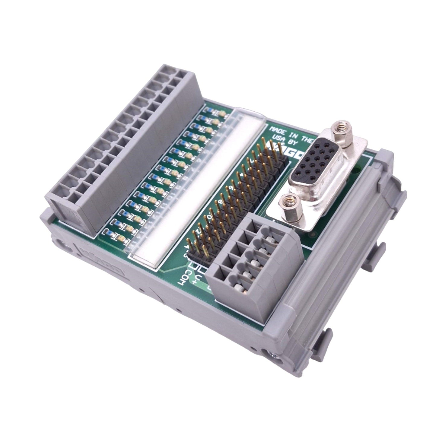 Used Wago 51012338 Breakout Board, D-Sub 15-Pin F, 4-Input 4-Output, 24VDC, DIN Rail