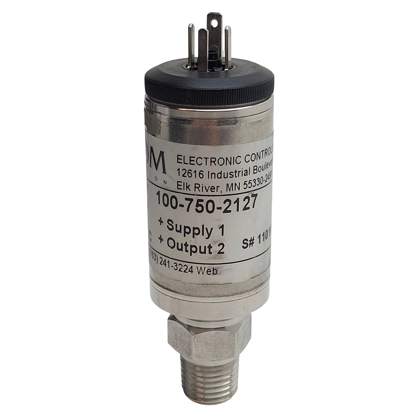 Used Tescom 100-750-2127 Pressure Transmitter 0-750psi, 4-20mA, 10-30VDC Out 1/4" NPT