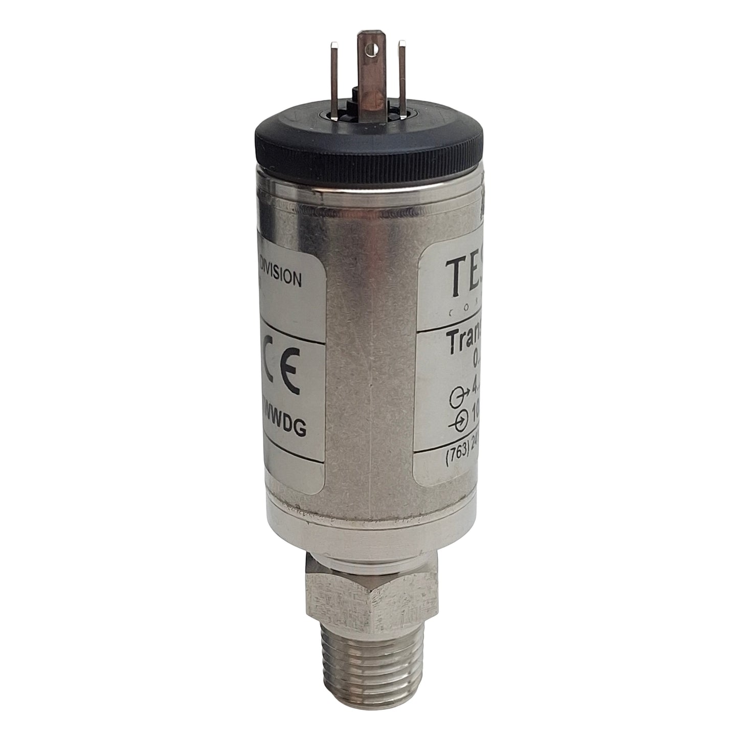 Used Tescom 100-750-2127 Pressure Transmitter 0-750psi, 4-20mA, 10-30VDC Out 1/4" NPT