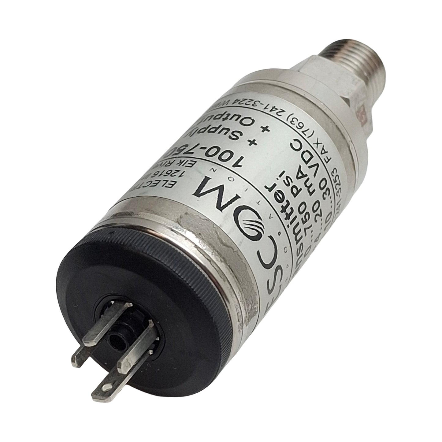 Used Tescom 100-750-2127 Pressure Transmitter 0-750psi, 4-20mA, 10-30VDC Out 1/4" NPT