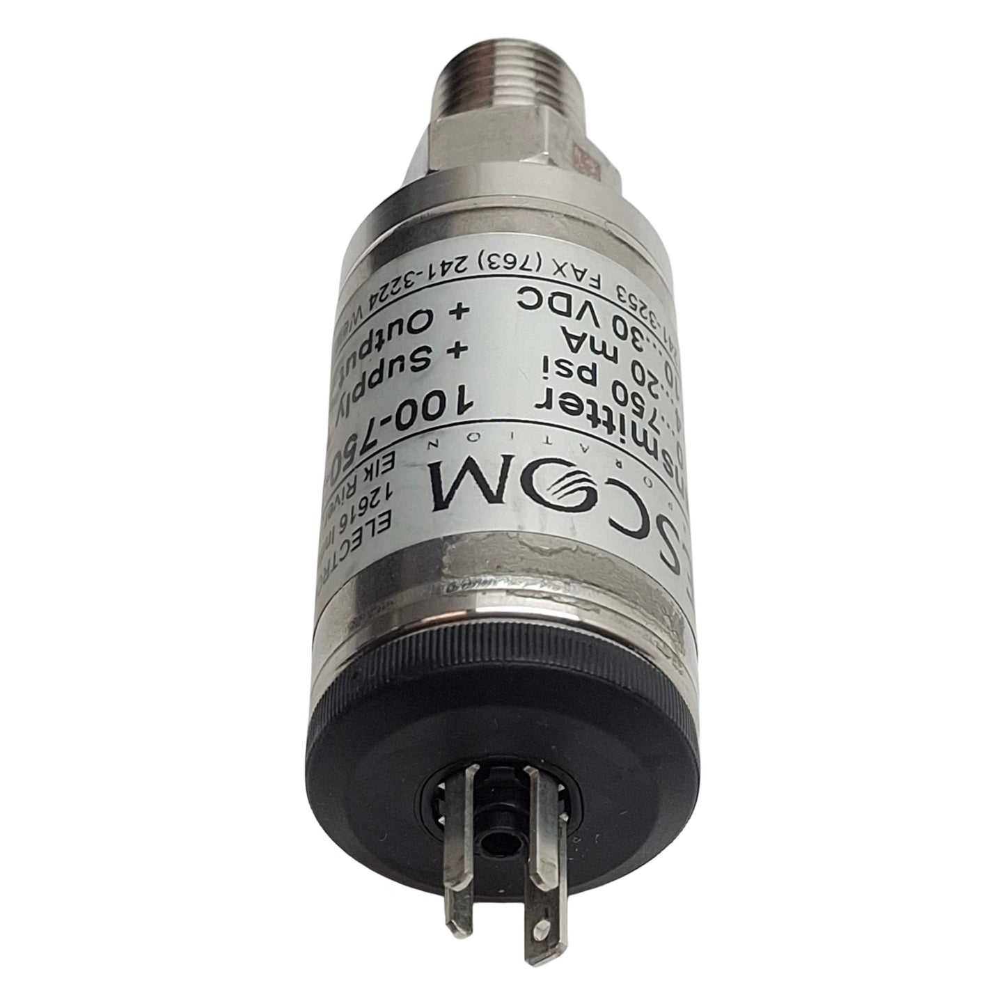 Used Tescom 100-750-2127 Pressure Transmitter 0-750psi, 4-20mA, 10-30VDC Out 1/4" NPT