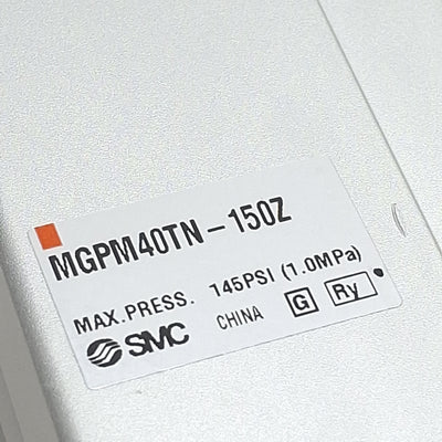 New – Open box SMC MGPM40TN-150Z Compact Guided Cylinder, ø40mm Bore, 150mm Stroke, 1/8in NPT