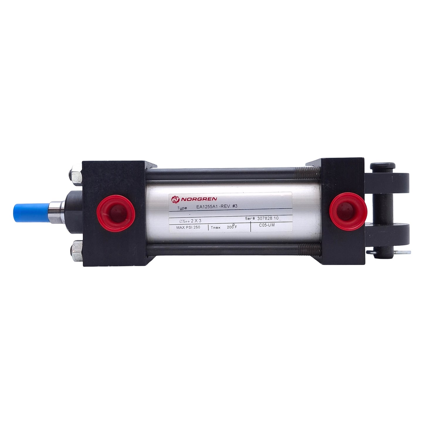 New – Open box Norgren EA1255A1 Pneumatic Cylinder 2" Bore, 3" Stroke, 7/16"-20 Thread, 250psi
