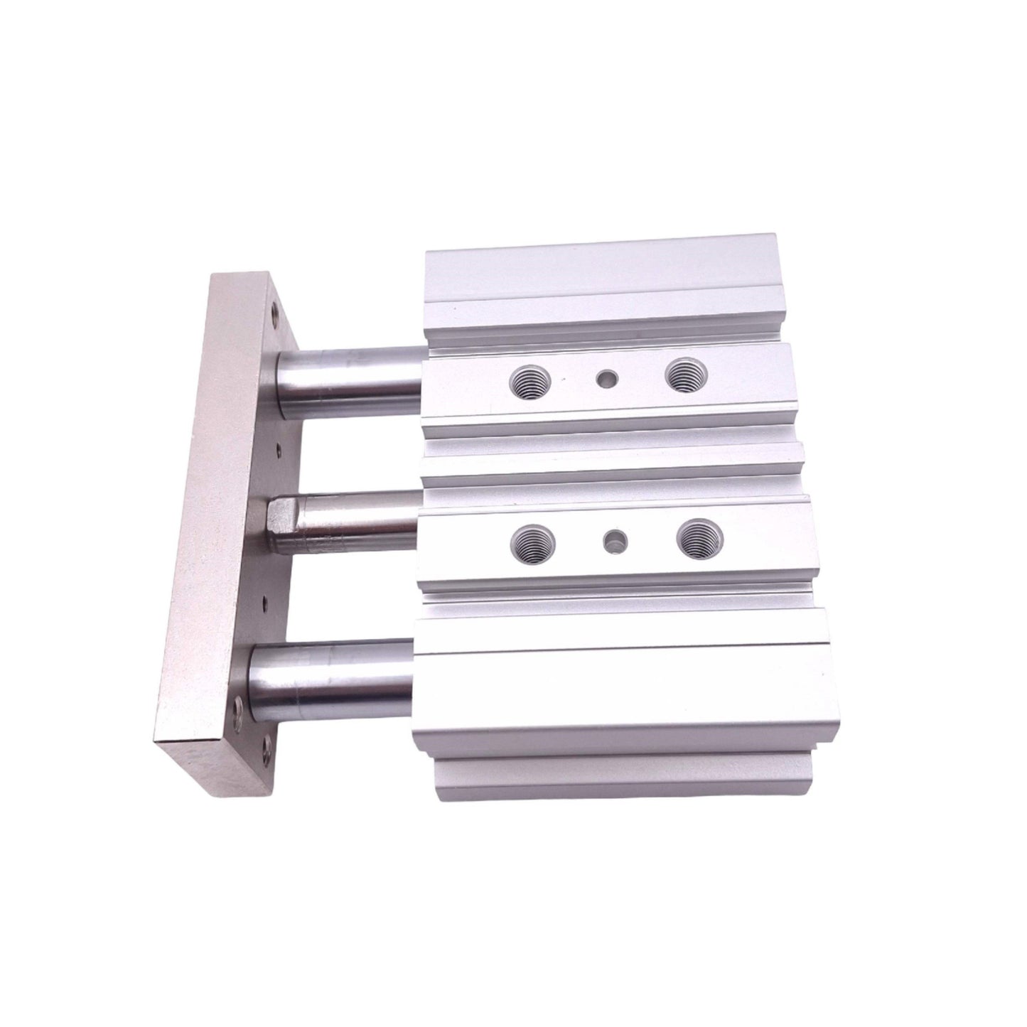 Used SMC MGPM20N-20 Compact Guide Cylinder, 20mm Bore, 20mm Stroke, 1/8in NPT, 145psi