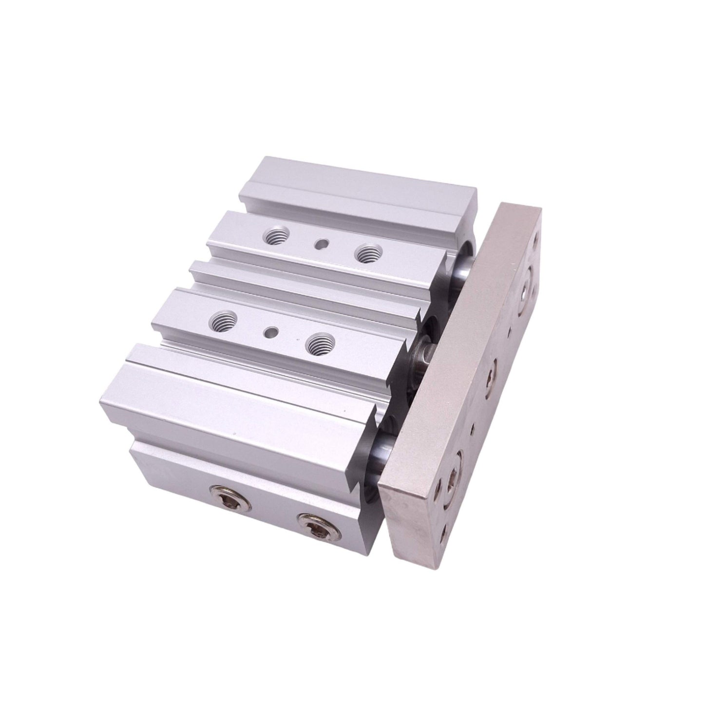 Used SMC MGPM20N-20 Compact Guide Cylinder, 20mm Bore, 20mm Stroke, 1/8in NPT, 145psi
