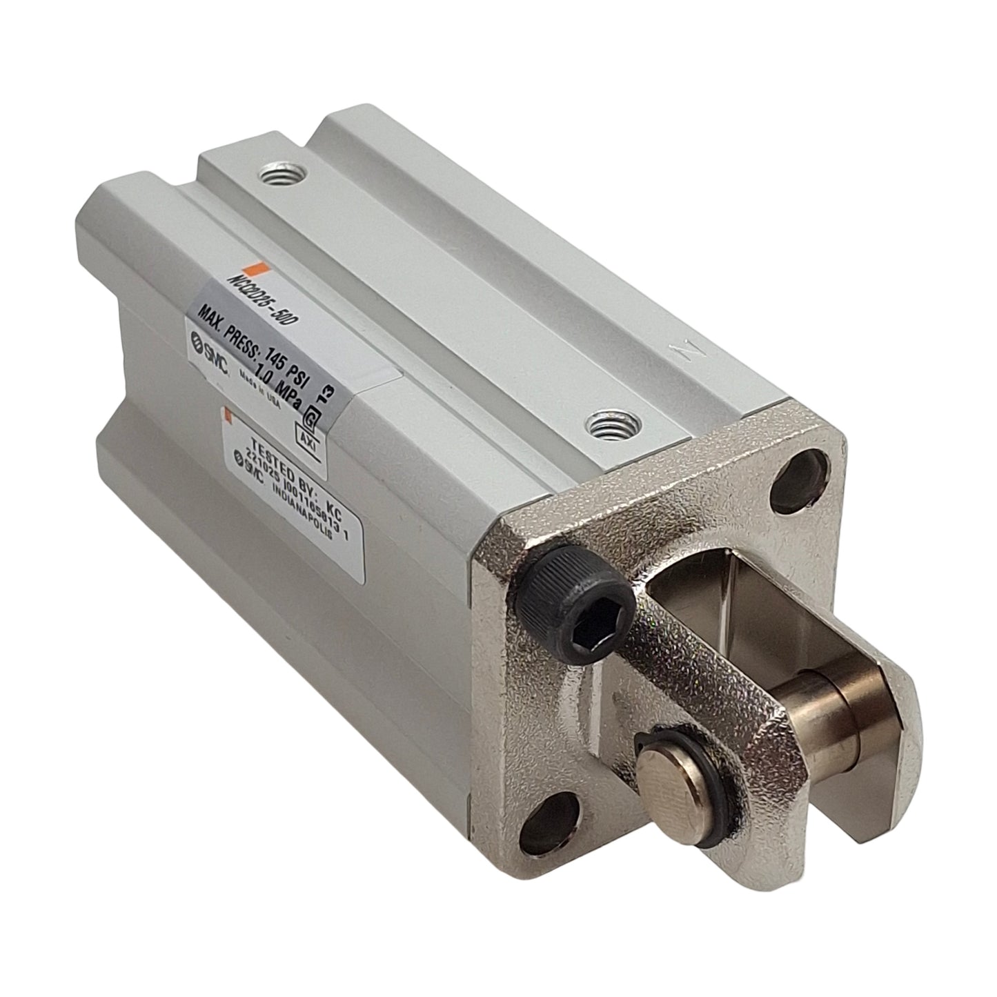New – Open box SMC NCQ2D25-50D Pneumatic Compact Cylinder, ø25mm Bore, 50mm Stroke, 145psi, M5