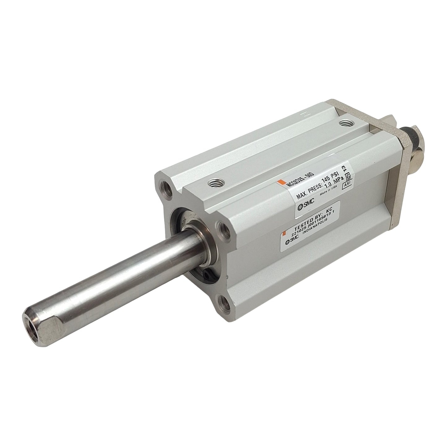 New – Open box SMC NCQ2D25-50D Pneumatic Compact Cylinder, ø25mm Bore, 50mm Stroke, 145psi, M5