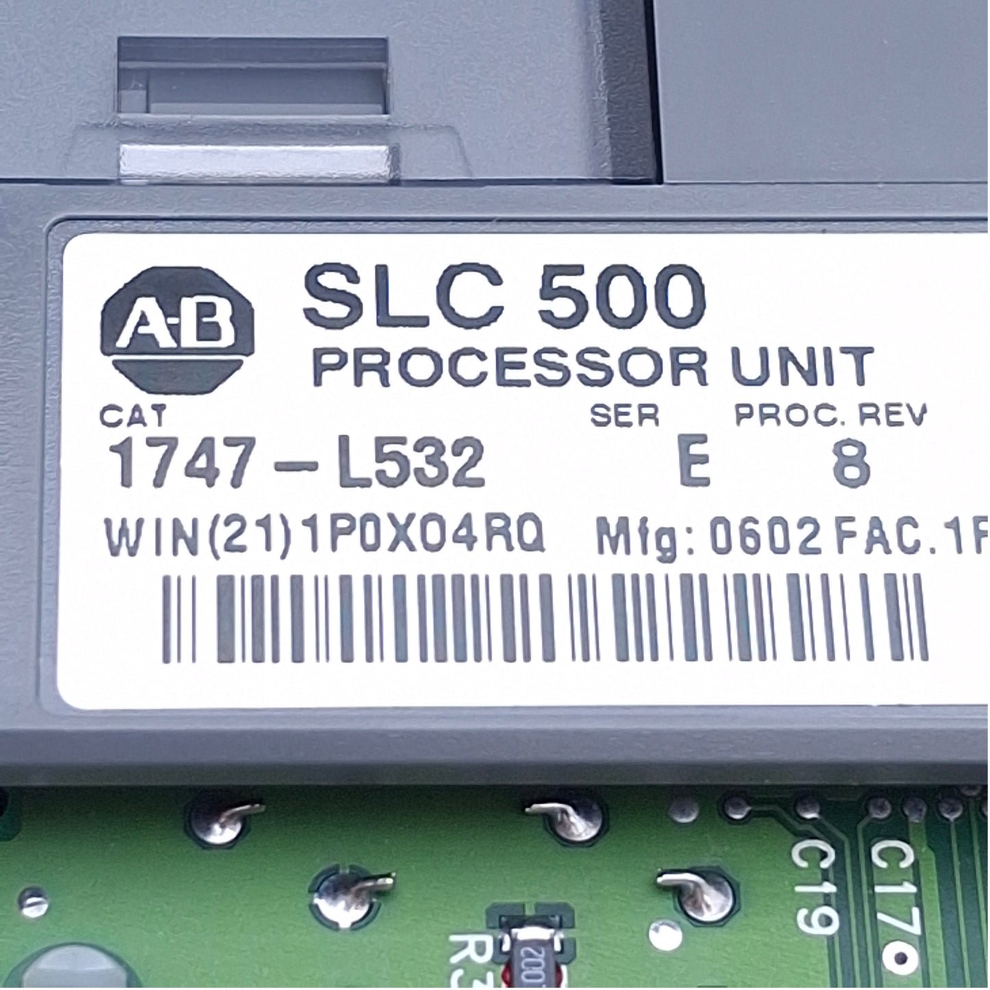 Used Allen Bradley 1747-L532 SLC 500 Processor Unit, 16K Memory, 5/24VDC, 1ms/k Scan