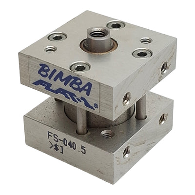 Used Bimba FS-040.5 Pneumatic Flat-1 Cylinder ø3/4" Bore, 1/2" Stroke, 200psi, #10-32