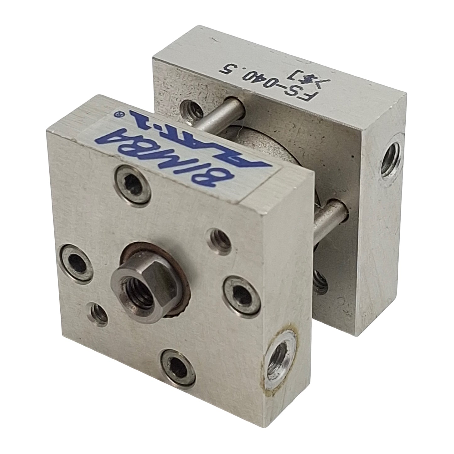 Used Bimba FS-040.5 Pneumatic Flat-1 Cylinder ø3/4" Bore, 1/2" Stroke, 200psi, #10-32
