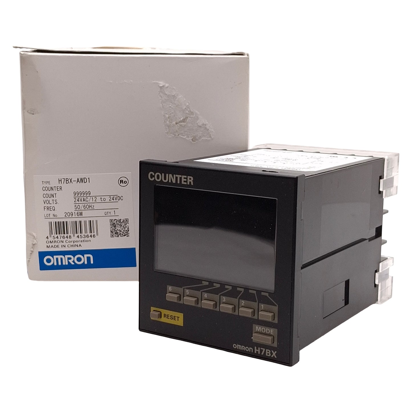 New Omron H7BX-AWD1 Multifunction Counter Module, 0.01-99.99s, 12-24VDC/24VAC