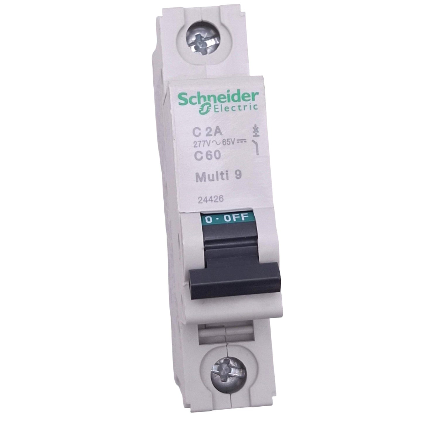 Used Schneider Electric 24426 Multi9 Circuit Breaker, 1-Pole 2A, 277VAC 65VDC