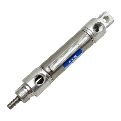 Used Bimba M-041-DXPBT1 Pneumatic Cylinder ø3/4in Bore, 1in Stroke, 1/8in NPT, 250psi
