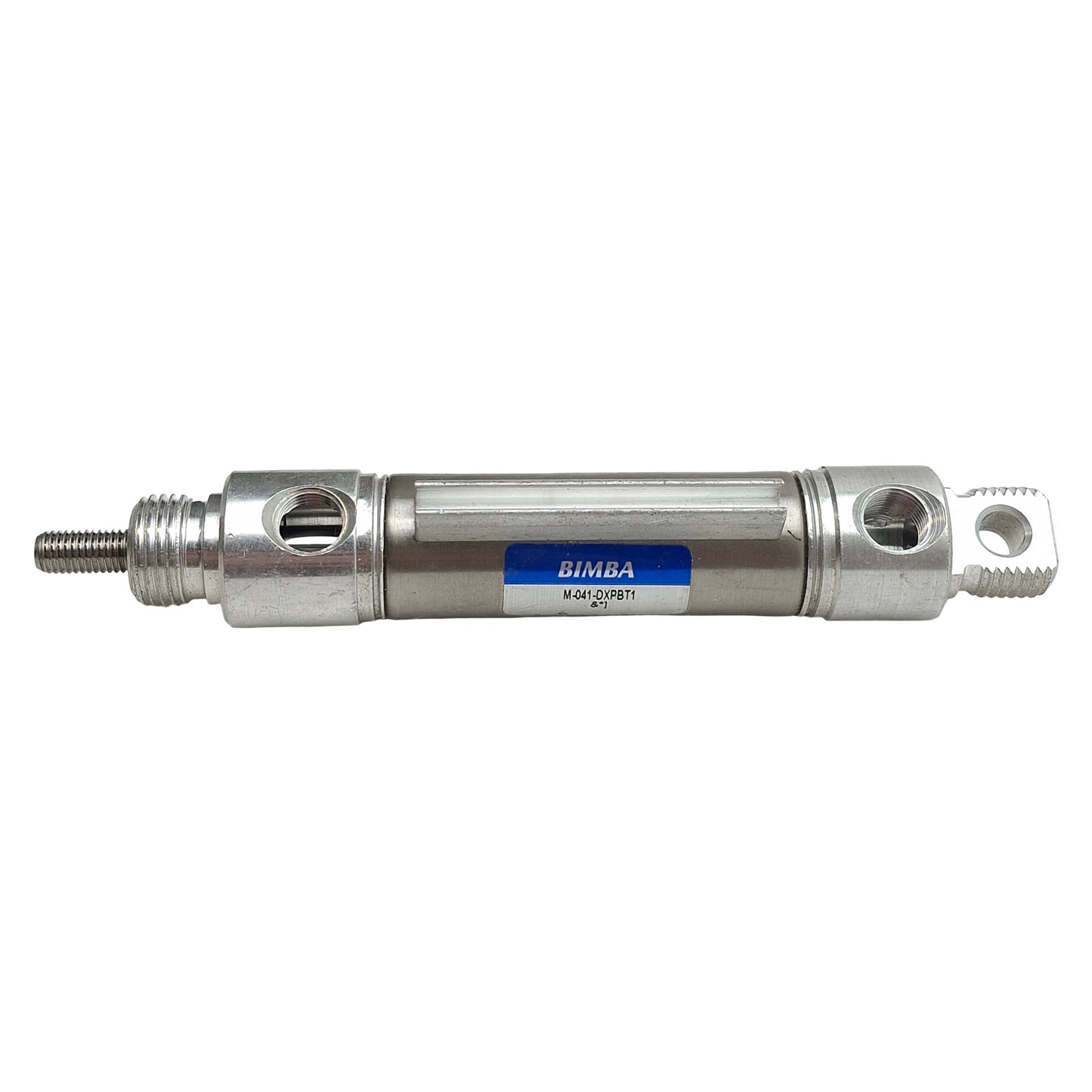 Used Bimba M-041-DXPBT1 Pneumatic Cylinder ø3/4in Bore, 1in Stroke, 1/8in NPT, 250psi