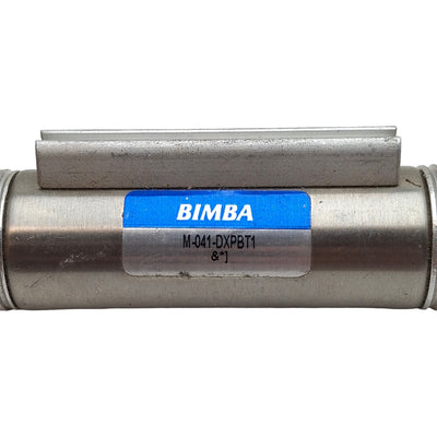 Used Bimba M-041-DXPBT1 Pneumatic Cylinder ø3/4in Bore, 1in Stroke, 1/8in NPT, 250psi