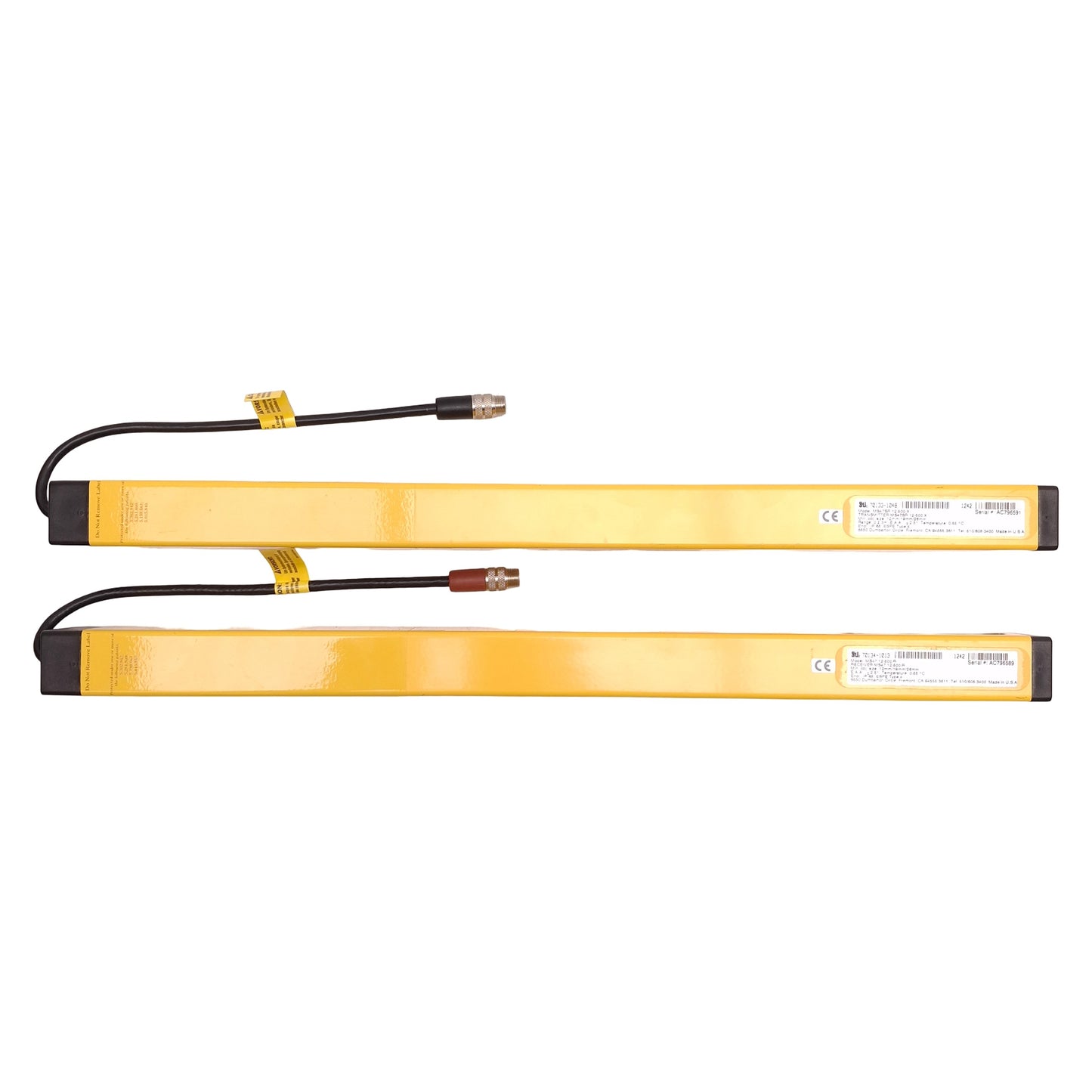 Used STI MS47SR-12-500-X/MS47-12-500-R Mini Safety Light Curtain 0.2-3m Range