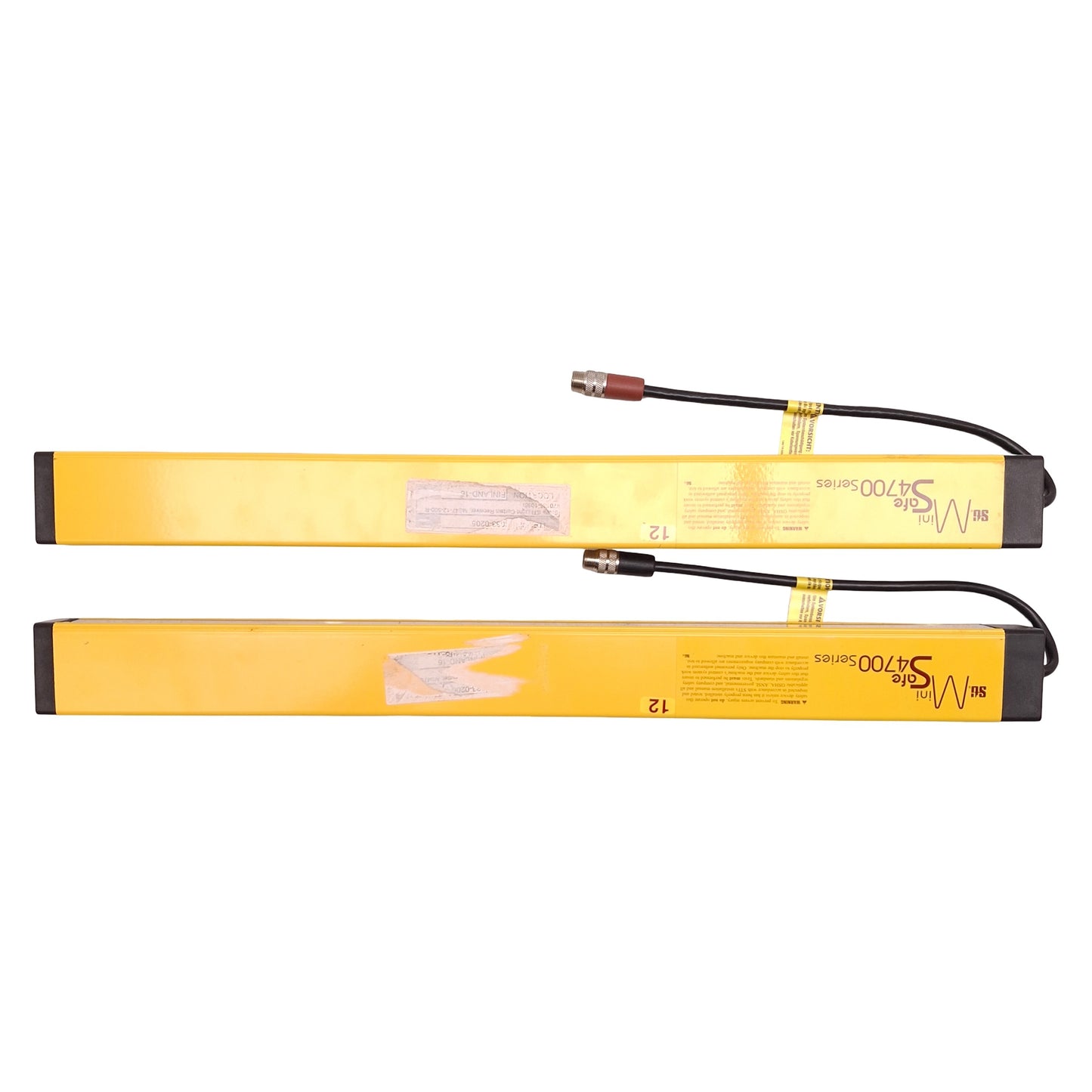 Used STI MS47SR-12-500-X/MS47-12-500-R Mini Safety Light Curtain 0.2-3m Range