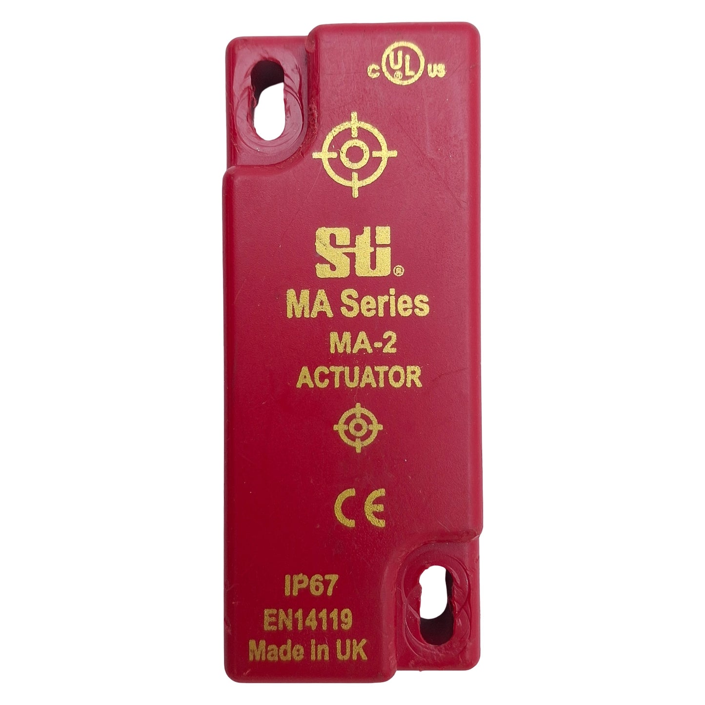 Used Omron MA-2-ACT STI Safety Switch Actuator, 7-12mm Make, 12-25mm Break