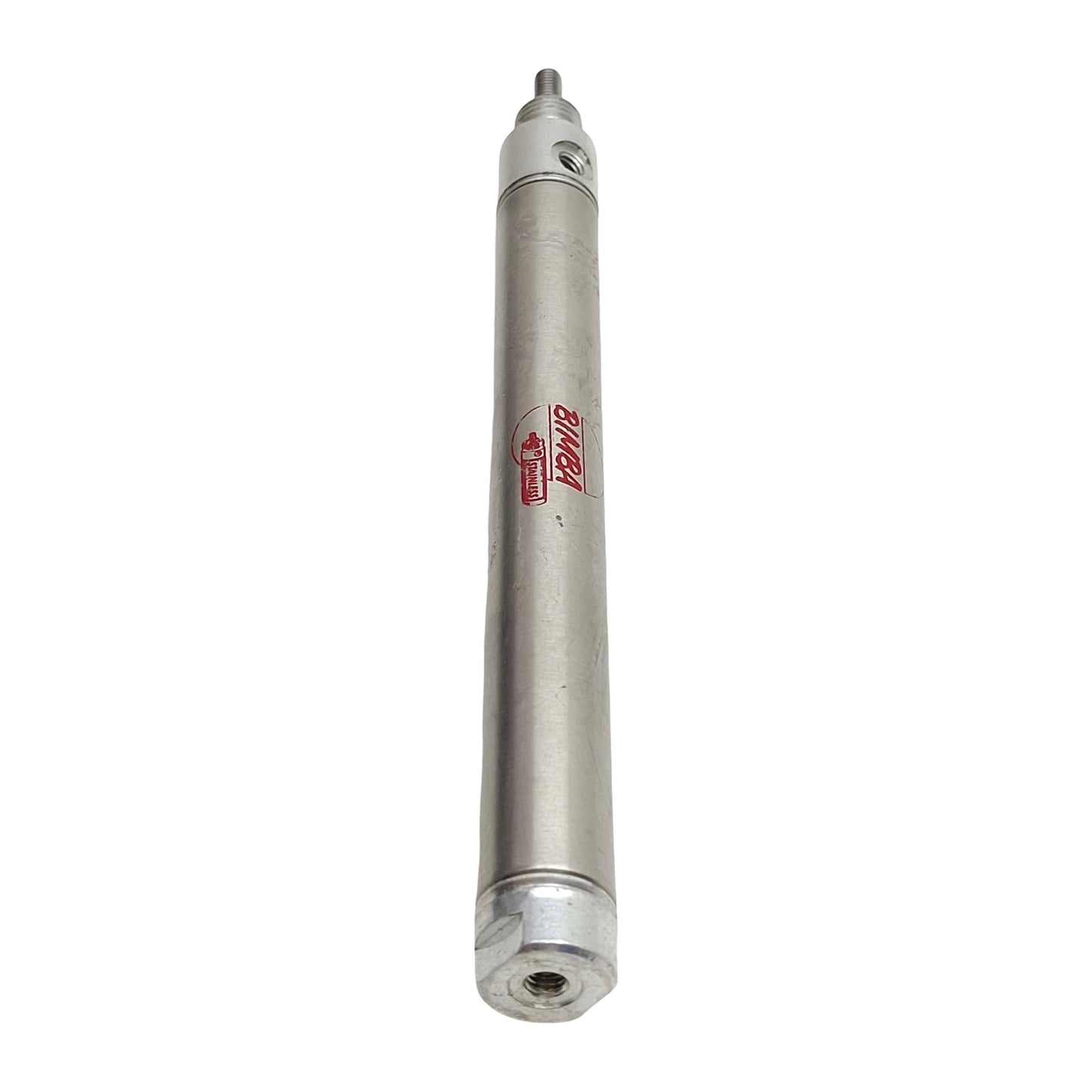 Used Bimba NR-024-D Pneumatic Cylinder, ø9/16in Bore, 4in Stroke, #10-32, 250psi